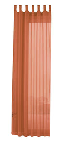 Schlaufenschal Gardine uni transparent Voile 61175 Gardinenschal 61175terrakotta-crop | girdainenbox.com