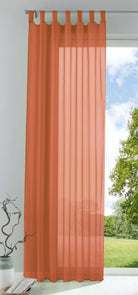 Schlaufenschal Gardine uni transparent Voile 61175 Terrakotta HxB 175x140 cm Gardinenschal 61175terrakotta_f4107c9d-5d63-4da1-9d2d-03e8156a628c | girdainenbox.com