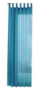 Schlaufenschal Gardine uni transparent Voile 61175 Gardinenschal 61175tuerkis-crop | girdainenbox.com