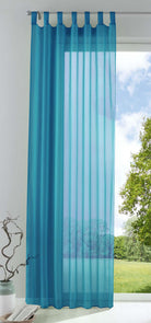 Schlaufenschal Gardine uni transparent Voile 61175 Türkis HxB 175x140 cm Gardinenschal 61175tuerkis_a961198e-d95e-49d2-a05c-1f844f3bf04e | girdainenbox.com