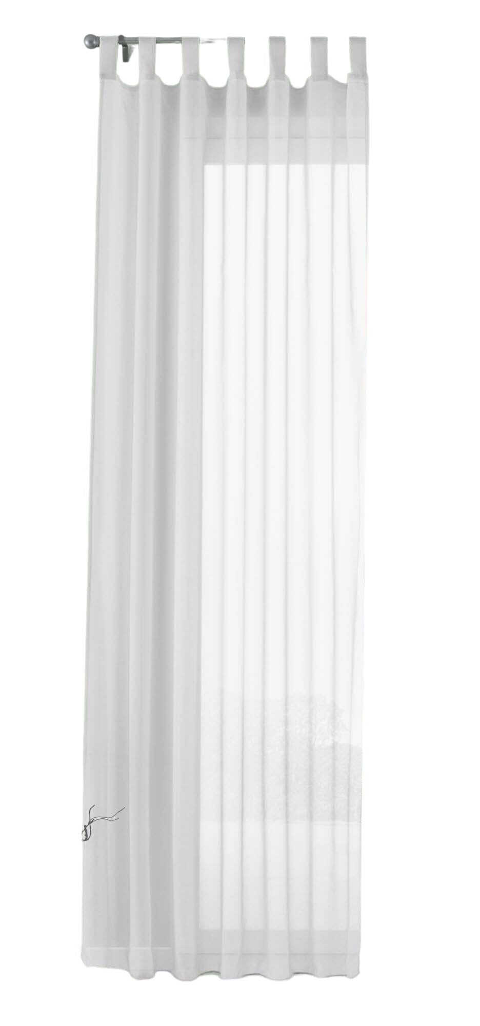 Schlaufenschal Gardine uni transparent Voile 61175 Gardinenschal 61175weiss-crop | girdainenbox.com