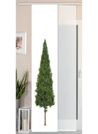 2er Set Schiebegardine Flächenvorhang Wildseide Optik und Voile Paneel 80400 Baum Schiebegardine 80400baum | girdainenbox.com