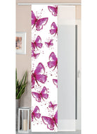 2er Set Schiebegardine Flächenvorhang Wildseide Optik und Voile Paneel 80400 Butterfly Schiebegardine 80400butterfly | girdainenbox.com