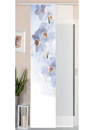 2er Set Schiebegardine Flächenvorhang Wildseide Optik und Voile Paneel 80400 Orchidee Weiß Schiebegardine 80400orchidee_weiss | girdainenbox.com