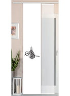 2er Set Schiebegardine Flächenvorhang Wildseide Optik und Voile Paneel 80400 Osmanli Schiebegardine 80400osmanli | girdainenbox.com
