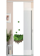 2er Set Schiebegardine Flächenvorhang Wildseide Optik und Voile Paneel 80400 Pixel Schiebegardine 80400pixel | girdainenbox.com