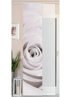2er Set Schiebegardine Flächenvorhang Wildseide Optik und Voile Paneel 80400 Rose Schiebegardine 80400rose | girdainenbox.com