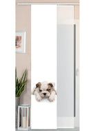 2er Set Schiebegardine Flächenvorhang Wildseide Optik und Voile Paneel 80400 Welpe Schiebegardine 80400welpe | girdainenbox.com