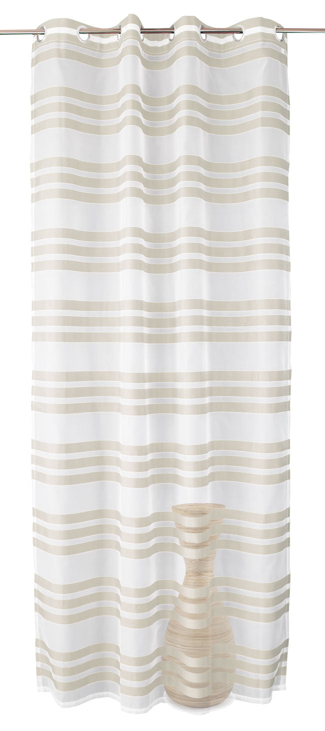 Ösen Schal »GÖTTINGEN« transparent Organza Gardine mit Querstreifen 89133
