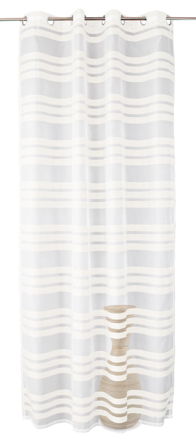 Ösen Schal »GÖTTINGEN« transparent Organza Gardine mit Querstreifen 89133