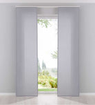 2er Pack Flächenvorhänge Schiebegardinen komplett Set Cationic blickdicht Leinen Optik natura seidenmatt Landhaus Stil 204411-2 Grau Schiebegardine Fl_chenvorh_nge_grau | girdainenbox.com