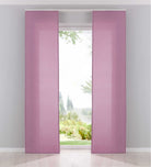 2er Pack Flächenvorhänge Schiebegardinen komplett Set Cationic blickdicht Leinen Optik natura seidenmatt Landhaus Stil 204411-2 Rosa Schiebegardine Fl_chenvorh_nge_rosa | girdainenbox.com