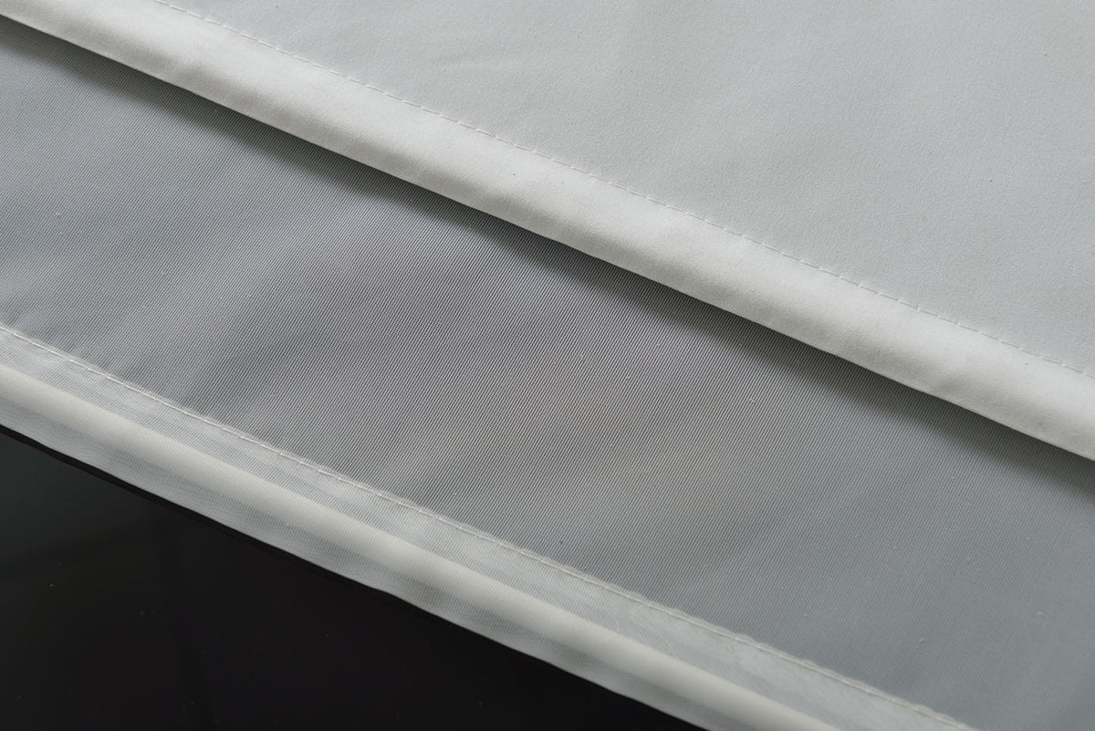 Doppel Raffrollo Palma Microsatin matt Voile Faltgardinen Faltrollo Schlaufenrollo mit Universalgardinenband 20410 Raffrollo Img29914 | girdainenbox.com