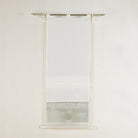 Doppel Raffrollo Palma Microsatin matt Voile Faltgardinen Faltrollo Schlaufenrollo mit Universalgardinenband 20410 Raffrollo Img37003 | girdainenbox.com