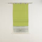 Doppel Raffrollo Palma Microsatin matt Voile Faltgardinen Faltrollo Schlaufenrollo mit Universalgardinenband 20410 Raffrollo Img37004 | girdainenbox.com