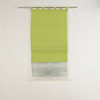 Doppel Raffrollo Palma Microsatin matt Voile Faltgardinen Faltrollo Schlaufenrollo mit Universalgardinenband 20410 Raffrollo Img37004 | girdainenbox.com