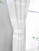 Halbtransparente Gardine mit Ösen HxB 245x140 cm Natur Meliert »Halle« Chenille Leinenbindung Lichtdurchlässig Halbtransparent 202480 Gardinenschal Img6440 | girdainenbox.com
