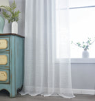 Gardine »Dresden« Ösen HxB 245x135 cm Natur Raffhalter filigran leicht modern elegant Linienmuster 202440 Gardinenschal Img7313 | girdainenbox.com