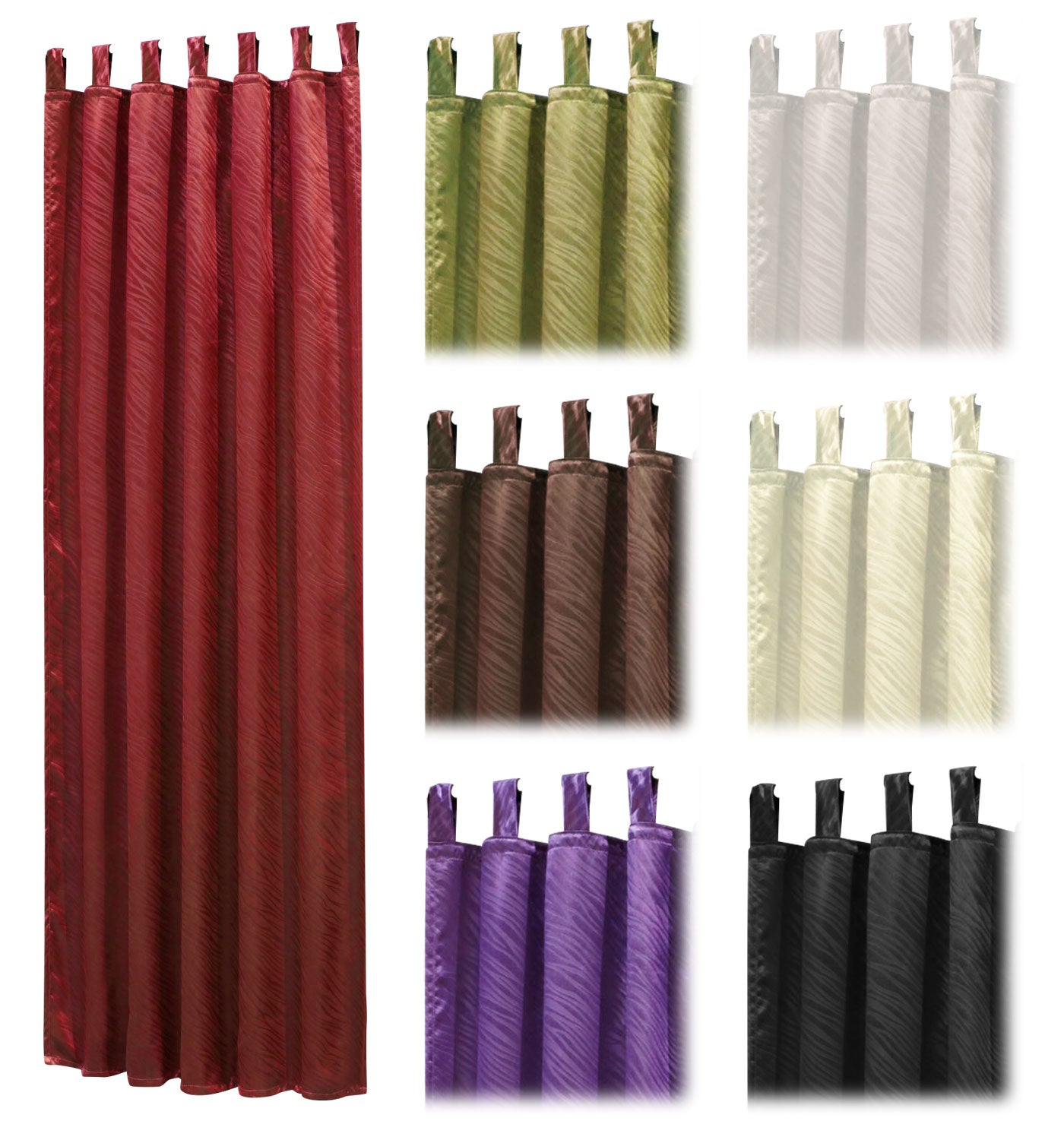 Satin Emboss / Reliefprägung bemustert Vorhang Gardine Zebra -20381- Blickdicht zum Verdunkeln mit Schlaufen und eingenähtem Kräuselband, (Höhe x Breite in cm) 20381 Vorhang Satin_Emboss_-_Reliefpragung_bemustert_Vorhang_Gardine_Zebra_-20381-_Blickdicht_zum_Verdunkeln_mit_Schlaufen_und_eingenahtem_Krauselband_Hohe_x_Breite_in_cm_20381_-_Gardinenbox.d | girdainenbox.com