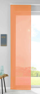 1er Set Schiebegardine Flächenvorhang Vorhang Gardine Voile Komplett mit Paneelwagen Beschwerungsstange 85589N Orange Schiebegardine Schiebegardine_orange | girdainenbox.com