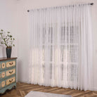 2er Set Gardine »VALENCIA« Multiband Aufhängung Scherli Transparent Leinen-Optik 2023400-408S-2 Gardinen Set Valencia_V1_5 | girdainenbox.com